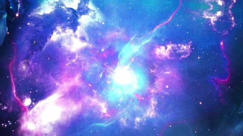 Space flight into a star field realistic galaxy milky way Light.