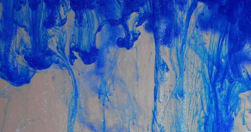 Smooth Sapphire Ink Exploding As Beautiful Smoke Fume, Navy Blue Clouds of Smoke