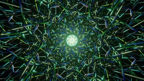 Stroboskop-Psychedelische Kaleidoskop-Muster Animation Geometrischer bunter Hintergrund