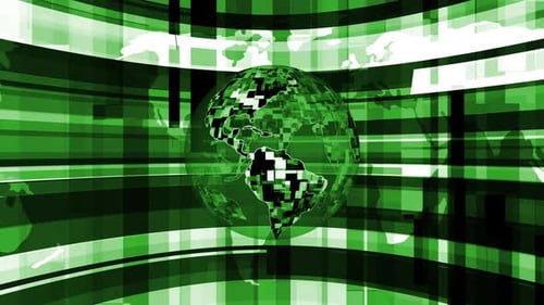 Green Digital News Animated Background