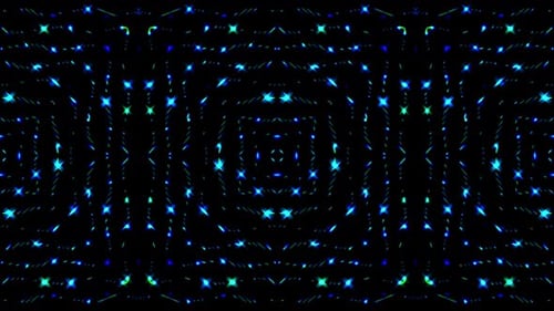 bright light that arranges subtle color blue movements with dots waves, black background