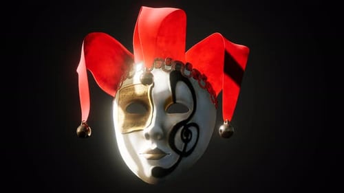 Masques de carnaval vénitien avec or