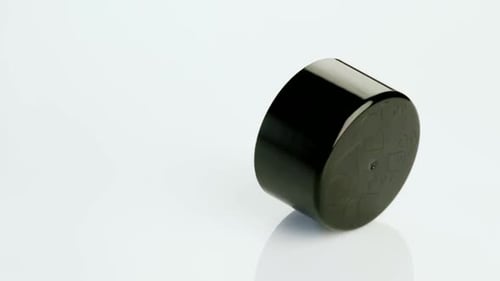 Precision plastic parts on white background