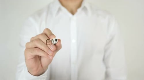 Writing Entrepreneur on Clear Surface, Business Concept