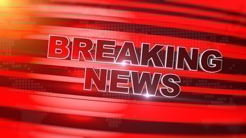 Dynamic Red Geometric Breaking News Broadcast Opener