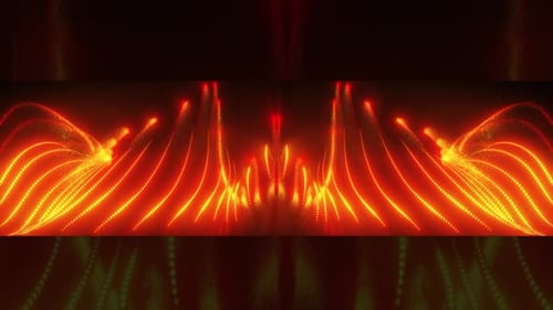 Dynamic Abstract Glowing Neon Particle Streams Background