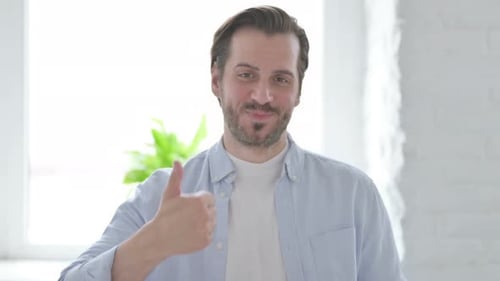 Man Gives Thumbs Up Approval