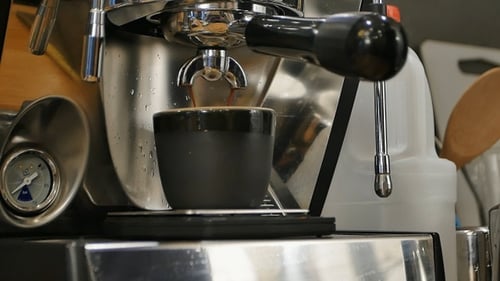 Making Coffee with a Professional Espresso Machine