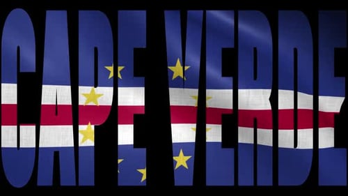 Cape Verde Flag Into Country Name
