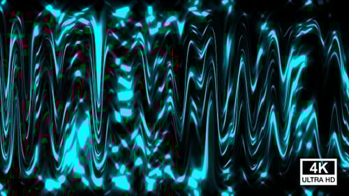 Abstract Glowing Aqua Waves Motion Background