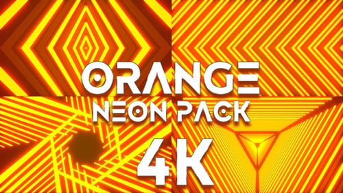Abstract Geometric Neon Tunnel VJ Loops Backgrounds