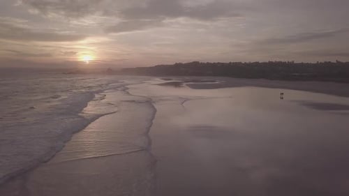 Beautiful sunset on beach