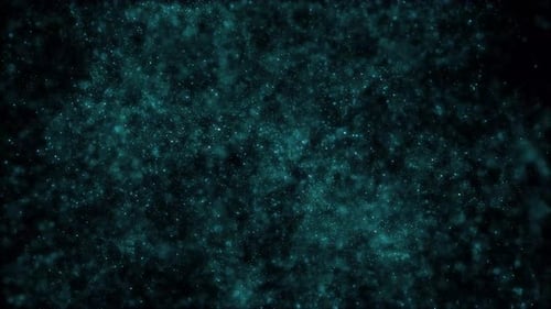 Abstract Floating Teal Particles Background Loop