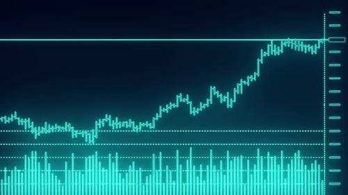 Stock Exchange Futuristic Trading Graph Animation