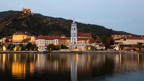 Evening Hyper Lapse of Durnstein, Austria