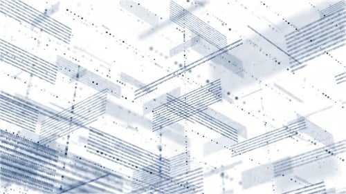 Abstract Digital Corporate Background with Binary Data Flow Animation