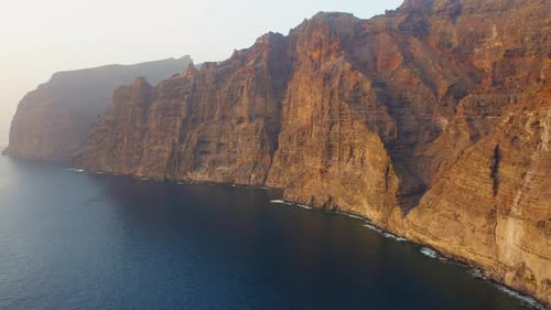 Los Gigantes Cliffs on Tenerife Aerial View