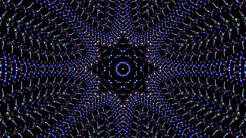 Abstract Kaleidoscope pattern with full colors. Magic mandala. 4k