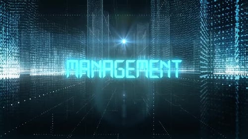 Skyscrapers Digital City Tech Word Management