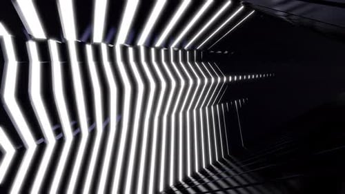 Sci Fi Wall Light Tunnel 05 4K