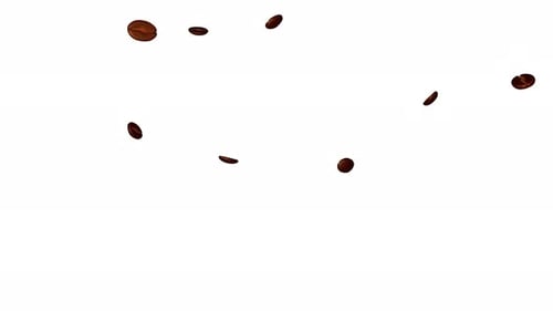 Animated Falling Coffee Beans Background Loop