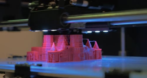 3D-Drucker machen Modell der Basilius-Kathedrale