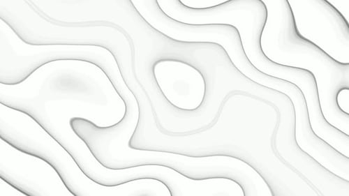 Abstract White Topographic Lines Fluid Loop Background