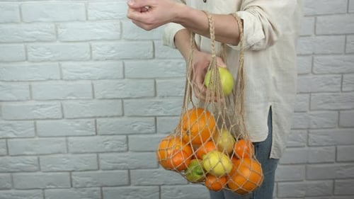 Bolsa reutilizable para productos con frutas