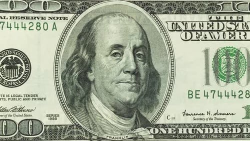 US Dollar Bill Digital Glitch Effect