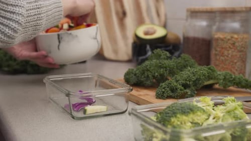 Vegetables Being Prepared for Meal Prep at Home
