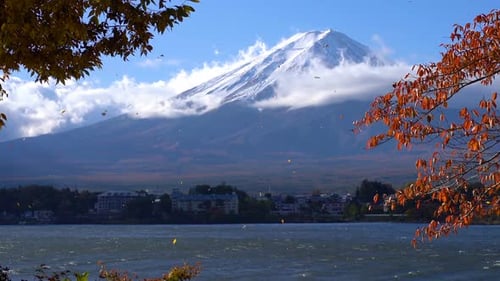 Mount Fuji in Autumn Color Japan