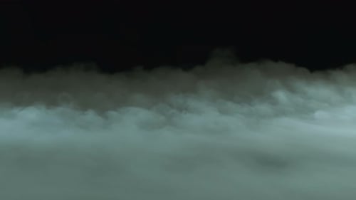 Ground Fog Rolling Gently in Dark Atmospheric Scene