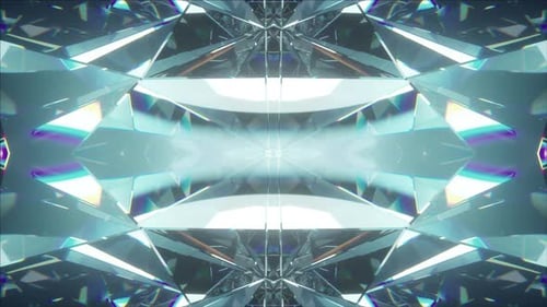 Seamless Geometric Crystal Refraction Loop Background