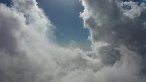 Clouds High in the Mountains Aerial View