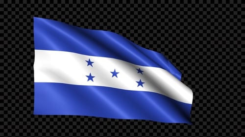Honduras-Flagge weht im Wind