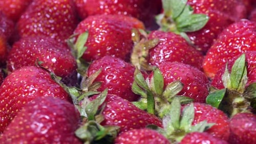 Red Strawberries Clockwise Rotation