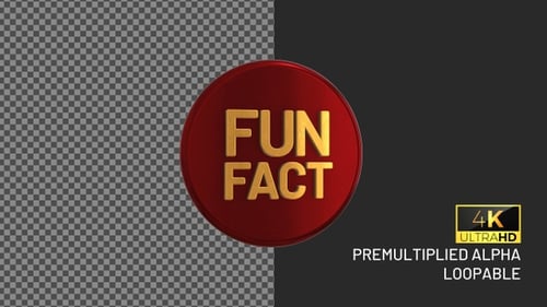 Fun Fact Rotierendes Looping-Abzeichen mit Alpha