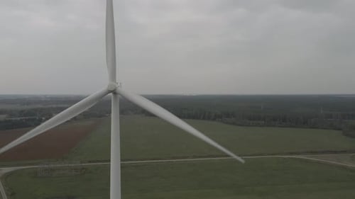 Wind generator aerial view
