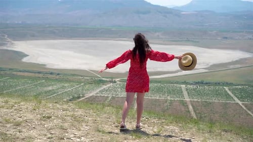 Mother Near the Lake at the Day Time