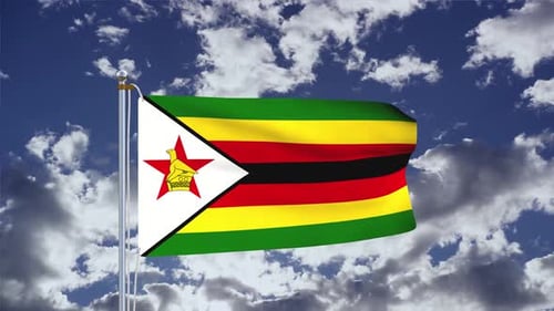 Flagge Simbabwes, 4k