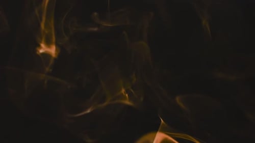 Abstract Plumes of Golden Smoke Rising