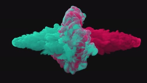 Mixing of Colorful Multicolored Smoke