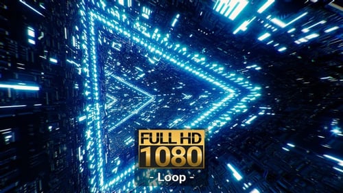 Science-Fiction-Dreieck VJ Tunnel Full HD