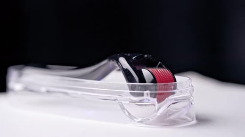 Close Up of Derma Roller in Clear Package