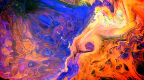 Abstract Ink Movement On Milk 33