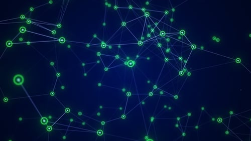 Green And Blue Plexus Background