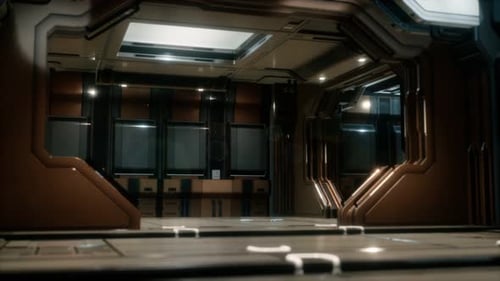 Sci-Fi Tunnel oder Raumschiff-Korridor