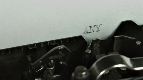 Typing Any Questions on an Old Typewriter
