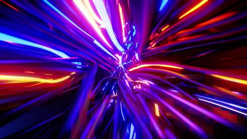 Flying through a tangle of colorful cables