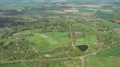 Countryside Houses in Typical Suburban Residence Area.